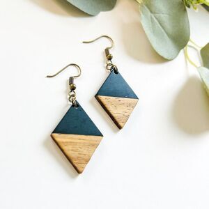 Black Triangle Earrings